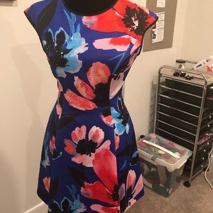 Vince Camuto Blue Flower Dress
